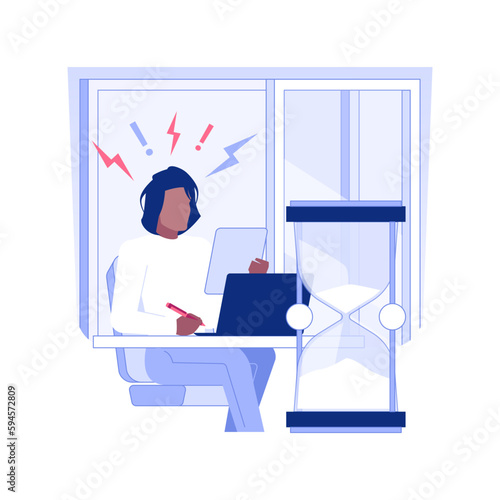 Project deadline isolated concept vector illustration.