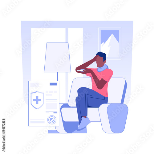 Paid sick leave isolated concept vector illustration.