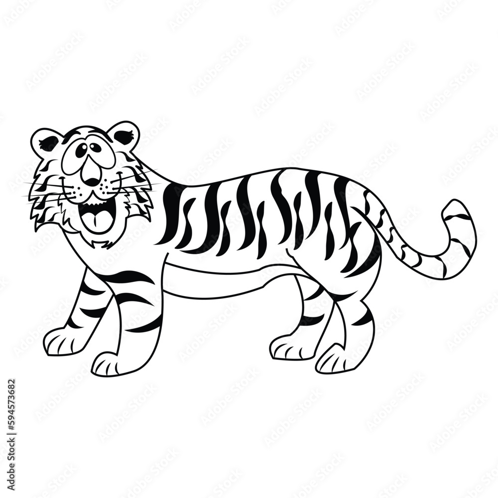 Obraz premium Cat Drawing Outline Design