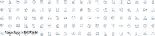 Healthcare line icons collection. Wellness, Medicine, Prevention, Therapy, Diagnosis, Treatment, Recovery vector and linear illustration. Rehabilitation,Infection,Immunization outline signs set