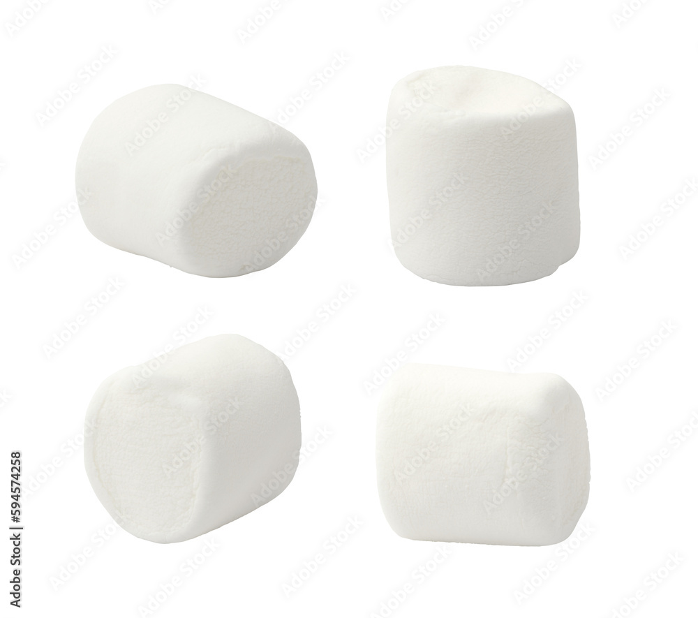 Marshmallows collection isolated Marshmallows collection isolated