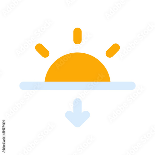 sunset flat icon