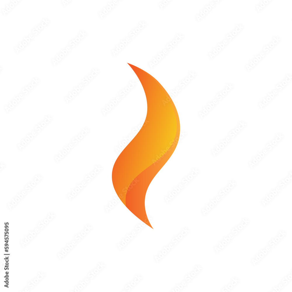 fire vector illustration isolated with separate background.