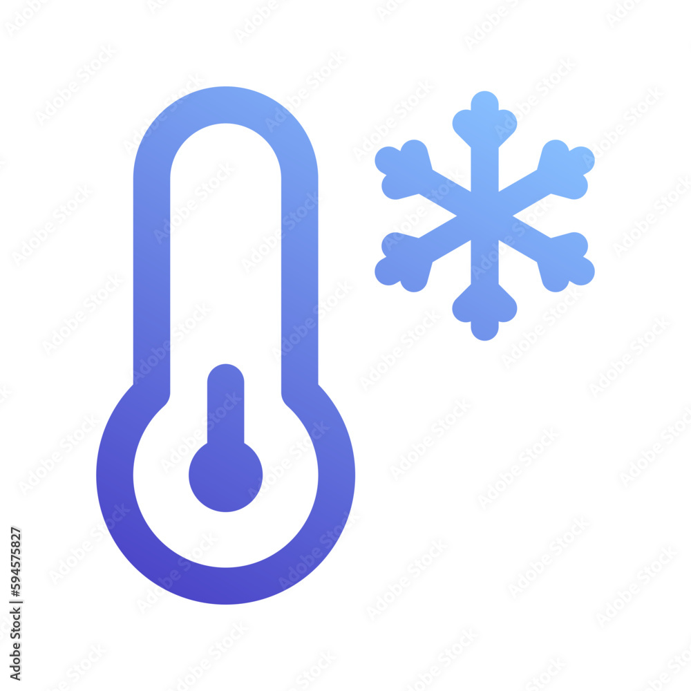 low temperature gradient icon