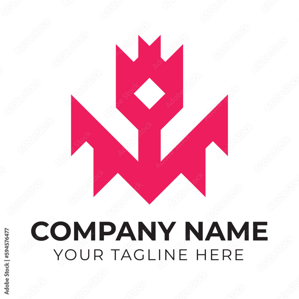 Modern minimalist abstract monogram business logo design template for your company Modern minimalist abstract monogram business logo design template for your company