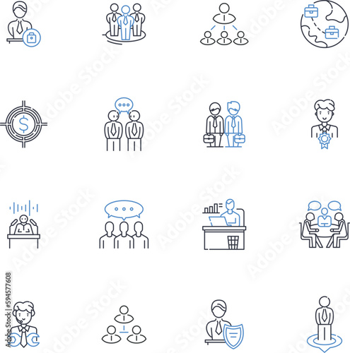 Operation system line icons collection. Windows, Linux, Mac, Android, iOS, Blackberry, Ubuntu vector and linear illustration. UNIX,DOS,Chrome OS outline signs set photo