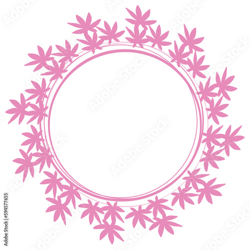 Autumn leaves wreath silhouette