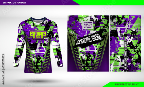 graphic background racing wrapping sticker jersey kit extreme sport automotive games abstract dark purple and green grunge texture 