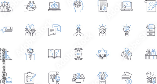 Cash profits line icons collection. Revenue, Gains, Earnings, Payouts, Returns, Income, Benefits vector and linear illustration. Dividends,Windfall,Payoff outline signs set
