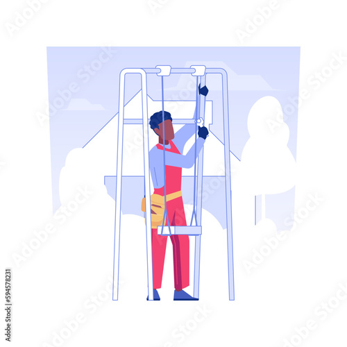 Playground installation isolated concept vector illustration.