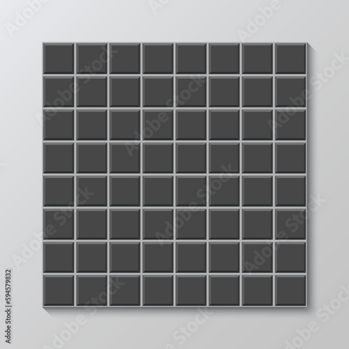 Mosaic outdoor masonry. Paved wall design. Slab pavement pattern. Paver tile texture. Decorative sidewalk. Cobblestone seamless background. Cement brick backdrop. Vector illustration