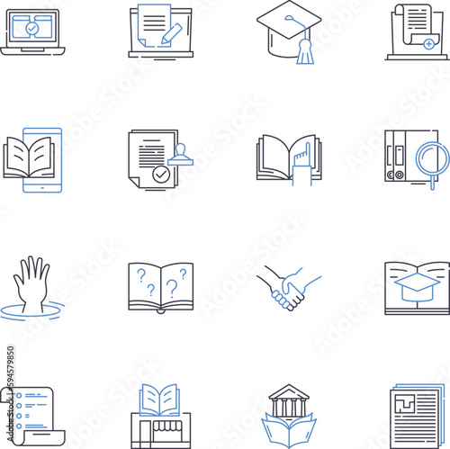 Stand-up comedy line icons collection. Jokes, Laughter, Humor, Performance, Comedian, Witty, Observational vector and linear illustration. Crowdwork,Satire,Improv outline signs set