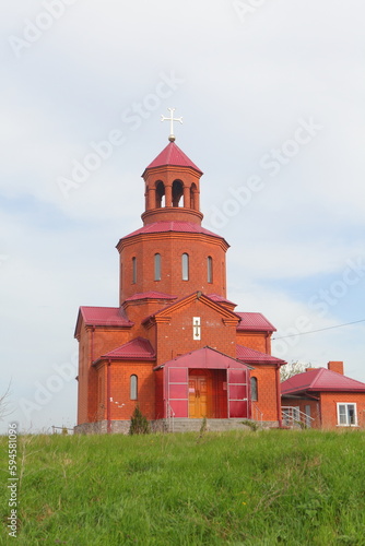 Church in the Proletarsky farm near Maykop. Krasnodar region. photo