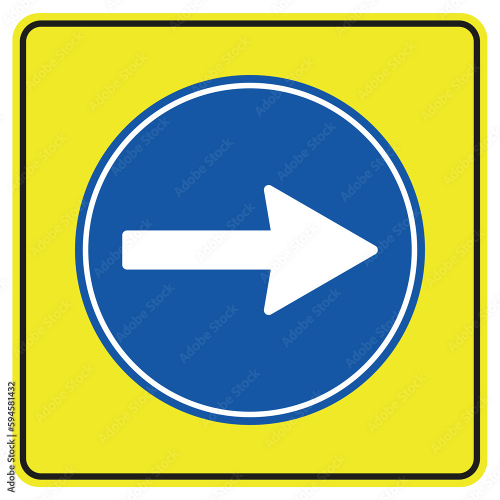 Pass on Right Only (TT-36a), Traffic Sign Pass on Right Only (TT-36a), Traffic Sign