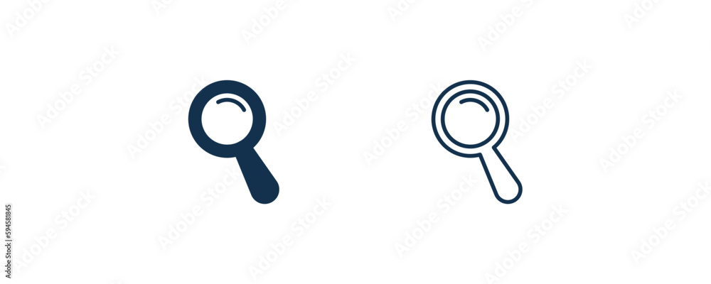 magnifier icon. Outline and filled magnifier icon from tools and utensils collection. Line and glyph vector. Editable magnifier symbol can be used web and mobile magnifier icon. Outline and filled magnifier icon from tools and utensils collection. Line and glyph vector. Editable magnifier symbol can be used web and mobile