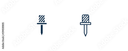auger icon. Outline and filled auger icon from tools and utensils collection. Line and glyph vector. Editable auger symbol can be used web and mobile