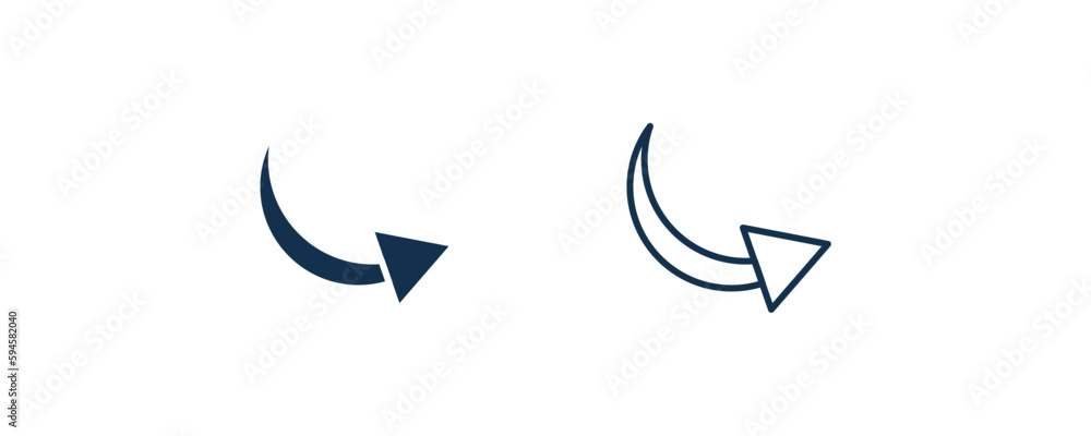 curve arrows icon. Outline and filled curve arrows icon from user interface collection. Line and glyph vector. Editable curve arrows symbol can be used web and mobile curve arrows icon. Outline and filled curve arrows icon from user interface collection. Line and glyph vector. Editable curve arrows symbol can be used web and mobile