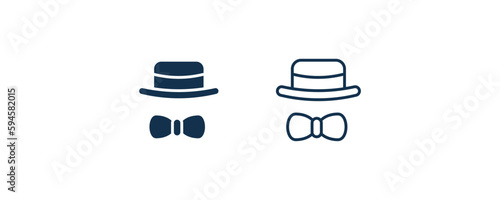 elegant icon. Outline and filled elegant icon from people and relation collection. Line and glyph vector. Editable elegant symbol can be used web and mobile
