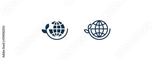 ecosystem icon. Outline and filled ecosystem icon from people and relation collection. Line and glyph vector. Editable ecosystem symbol can be used web and mobile