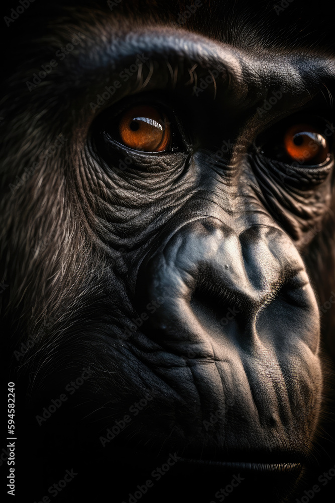 Eyes of a Gorilla, Ai generative Eyes of a Gorilla, Ai generative