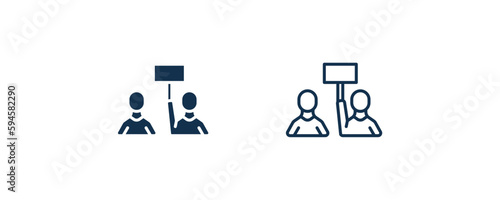 industrial action icon. Outline and filled industrial action icon from user interface collection. Line and glyph vector. Editable industrial action symbol can be used web and mobile