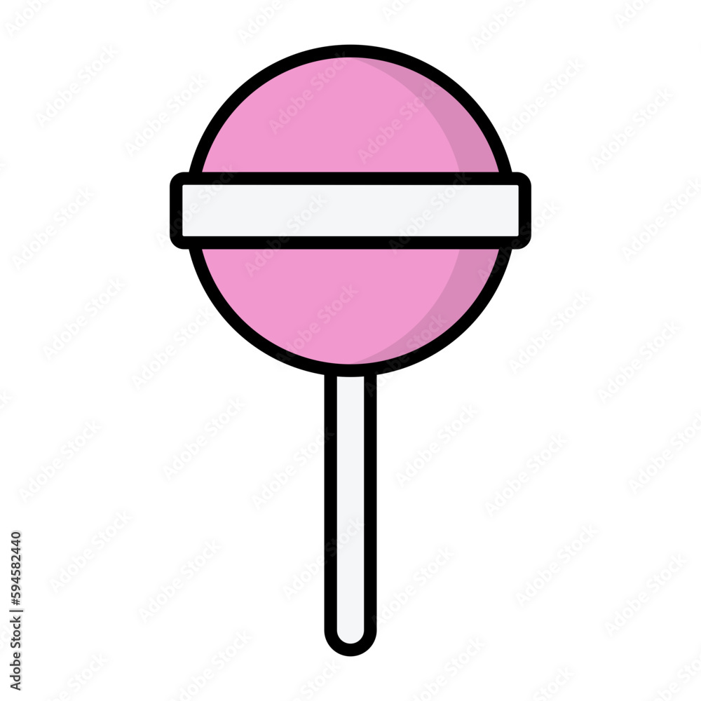 Lollipop Line Color Icon Lollipop Line Color Icon