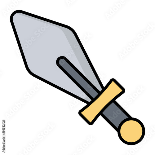 Sword Line Color Icon