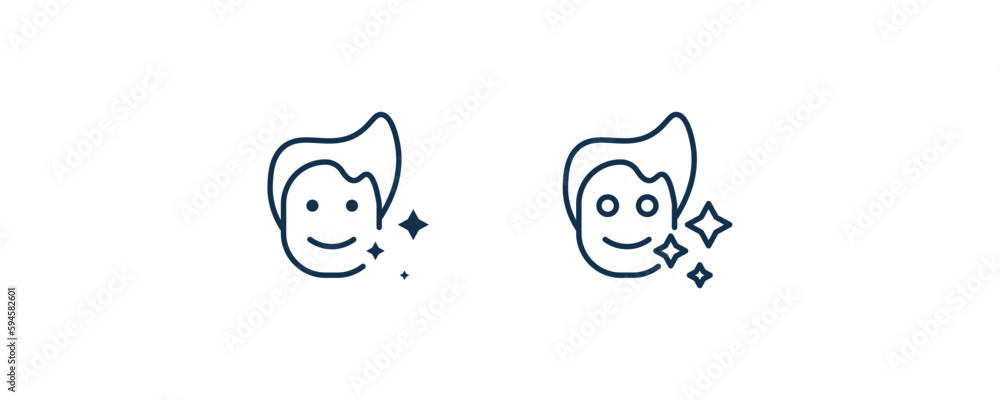 healthy boy icon. Outline and filled healthy boy icon from dental health collection. Editable healthy boy symbol.