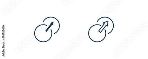 transition icon. Outline and filled transition icon from transportation collection. Line and glyph vector isolated on white background. Editable transition symbol can be used web and mobile