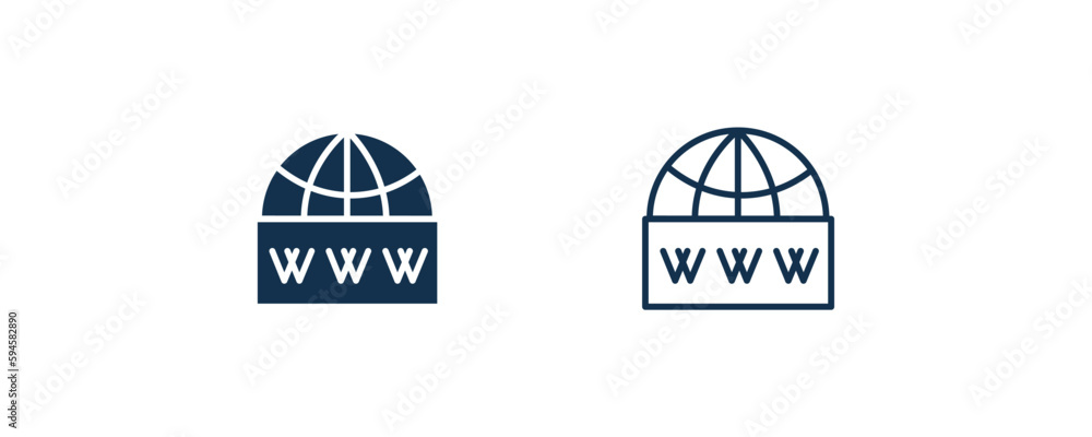 web domain icon. Outline and filled web domain icon from information technology collection. Line and glyph vector isolated on white background. Editable web domain symbol. web domain icon. Outline and filled web domain icon from information technology collection. Line and glyph vector isolated on white background. Editable web domain symbol.