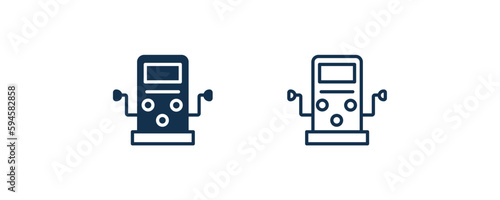 dialysis icon. Outline and filled dialysis icon from technology collection. Line and glyph vector isolated on white background. Editable dialysis symbol.