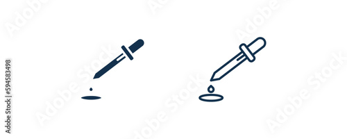 dosage medical tool icon. Outline and filled dosage medical tool icon from medical and healthcare collection. Line and glyph vector isolated on white background. Editable dosage medical tool symbol.