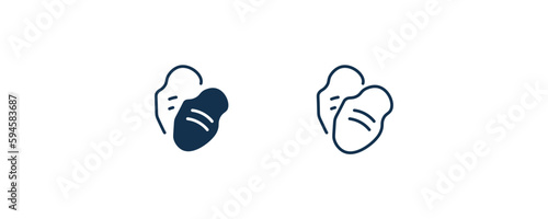 tuber icon. Outline and filled tuber icon from vegetables and fruits collection. Line and glyph vector isolated on white background. Editable tuber symbol.