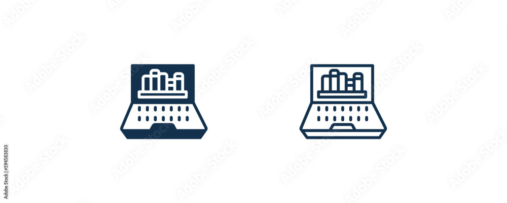 online library icon. Outline and filled online library icon from distance learning collection. Line and glyph vector isolated on white background. Editable online library symbol.. online library icon. Outline and filled online library icon from distance learning collection. Line and glyph vector isolated on white background. Editable online library symbol..