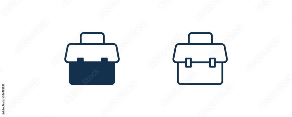 office briefcase icon. Outline and filled office briefcase icon from fashion and things collection. Line and glyph vector isolated on white background. Editable office briefcase symbol. office briefcase icon. Outline and filled office briefcase icon from fashion and things collection. Line and glyph vector isolated on white background. Editable office briefcase symbol.