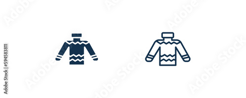 skein icon. Outline and filled skein icon from fashion and things  collection. Line and glyph vector isolated on white background. Editable skein symbol.