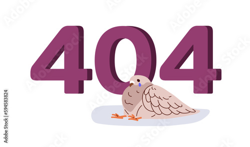 404 error page, web site not found. Funny comic design of wrong webpage with ...