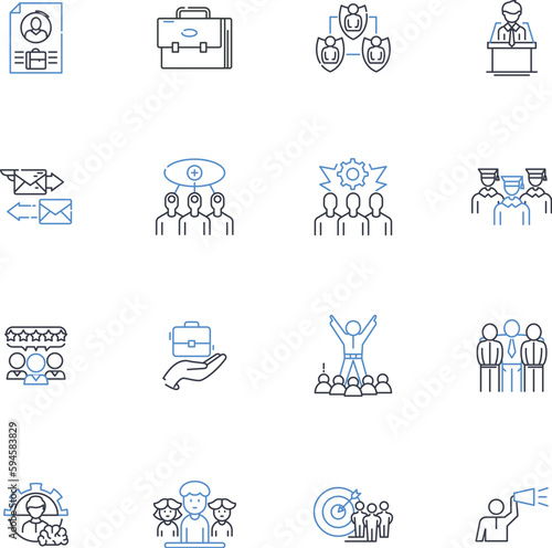 Execution line icons collection. Punishment, Death, Justice, Lethal, Sentence, Condemned, Gallows vector and linear illustration. Electric,Firing,Guillotine outline signs set
