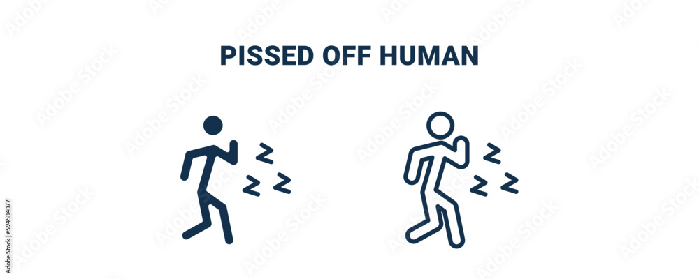 pissed off human icon. Outline and filled pissed off human icon from feeling and reaction collection. Line and glyph vector isolated on white background. Editable pissed off human symbol. pissed off human icon. Outline and filled pissed off human icon from feeling and reaction collection. Line and glyph vector isolated on white background. Editable pissed off human symbol.