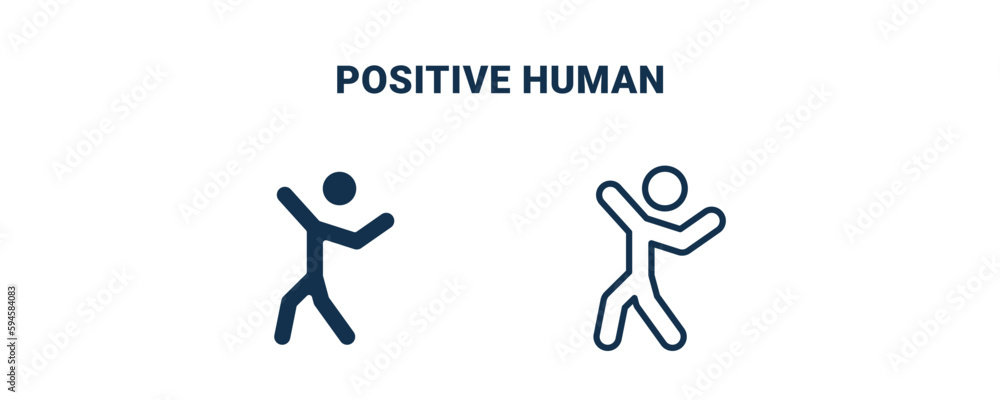 positive human icon. Outline and filled positive human icon from feeling and reaction collection. Line and glyph vector isolated on white background. Editable positive human symbol. positive human icon. Outline and filled positive human icon from feeling and reaction collection. Line and glyph vector isolated on white background. Editable positive human symbol.