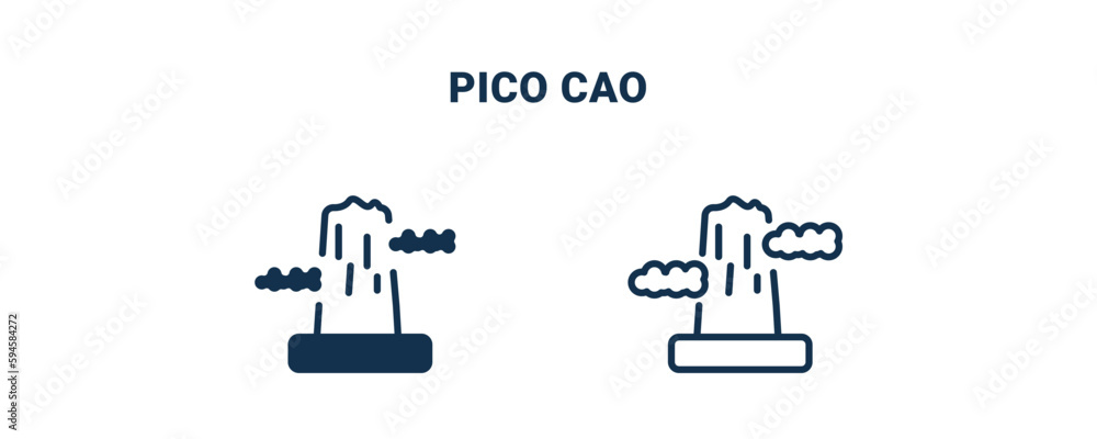 pico cao icon. Outline and filled pico cao icon from culture and civilization collection. Line and glyph vector isolated on white background. Editable pico cao symbol. pico cao icon. Outline and filled pico cao icon from culture and civilization collection. Line and glyph vector isolated on white background. Editable pico cao symbol.