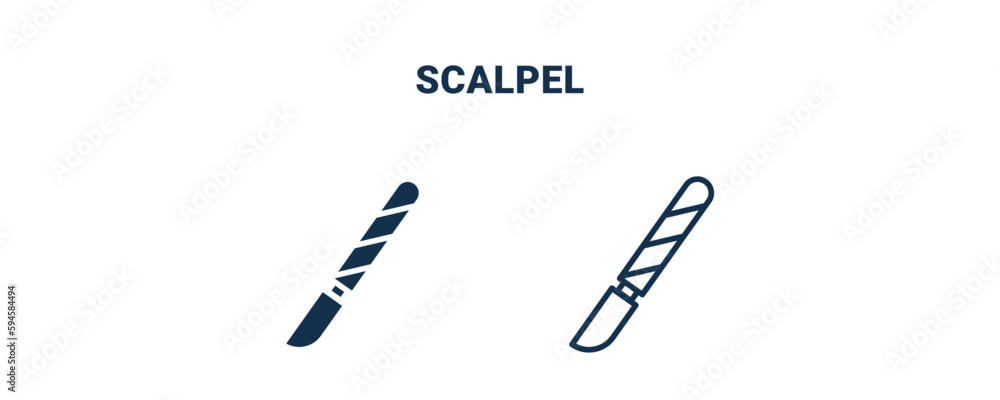 scalpel icon. Outline and filled scalpel icon from medical collection. Line and glyph vector isolated on white background. Editable scalpel symbol scalpel icon. Outline and filled scalpel icon from medical collection. Line and glyph vector isolated on white background. Editable scalpel symbol