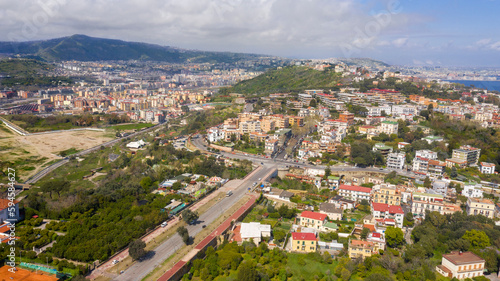 Aerial view of Bagnoli in the metropolitan city of Naples, Campania, Italy. © Stefano Tammaro