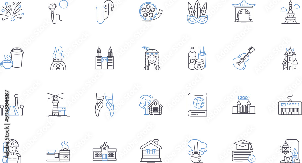 Ethos line icons collection. Integrity, Credibility, Hsty, Trusrthiness, Reliability, Respectability, Authenticity vector and linear illustration. Professionalism,Character,Morality outline signs set