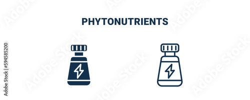 phytonutrients icon. Outline and filled phytonutrients icon from Fitness and Gym collection. Line and glyph vector isolated on white background. Editable phytonutrients symbol.