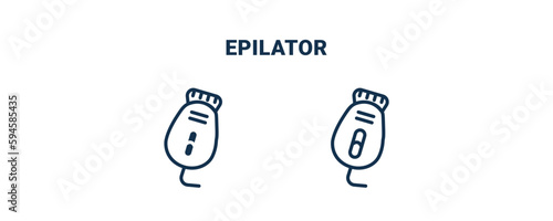 epilator icon. Outline and filled epilator icon from Hygiene and Sanitation collection. Line and glyph vector isolated on white background. Editable epilator symbol.