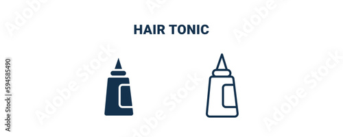 hair tonic icon. Outline and filled hair tonic icon from Hygiene and Sanitation collection. Line and glyph vector isolated on white background. Editable hair tonic symbol.