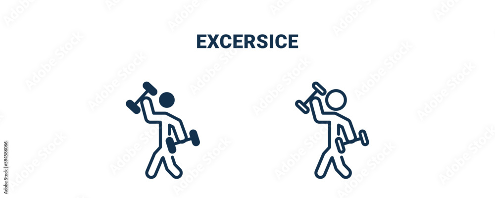 excersice icon. Outline and filled excersice icon from sport and game collection. Line and glyph vector isolated on white background. Editable excersice symbol. excersice icon. Outline and filled excersice icon from sport and game collection. Line and glyph vector isolated on white background. Editable excersice symbol.
