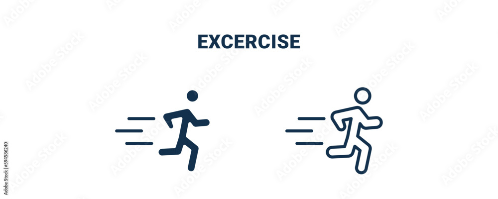 excercise icon. Outline and filled excercise icon from sport and game collection. Line and glyph vector isolated on white background. Editable excercise symbol. excercise icon. Outline and filled excercise icon from sport and game collection. Line and glyph vector isolated on white background. Editable excercise symbol.