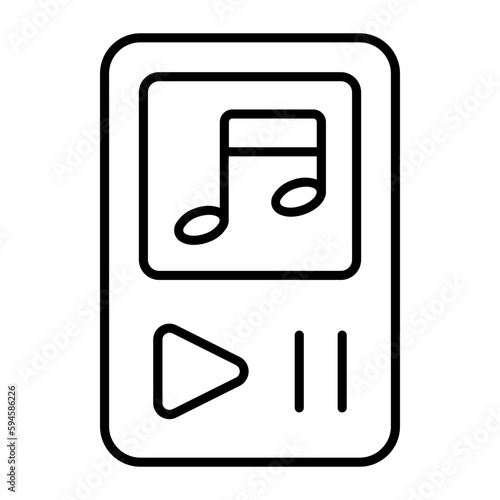 Music Player Outline Icon